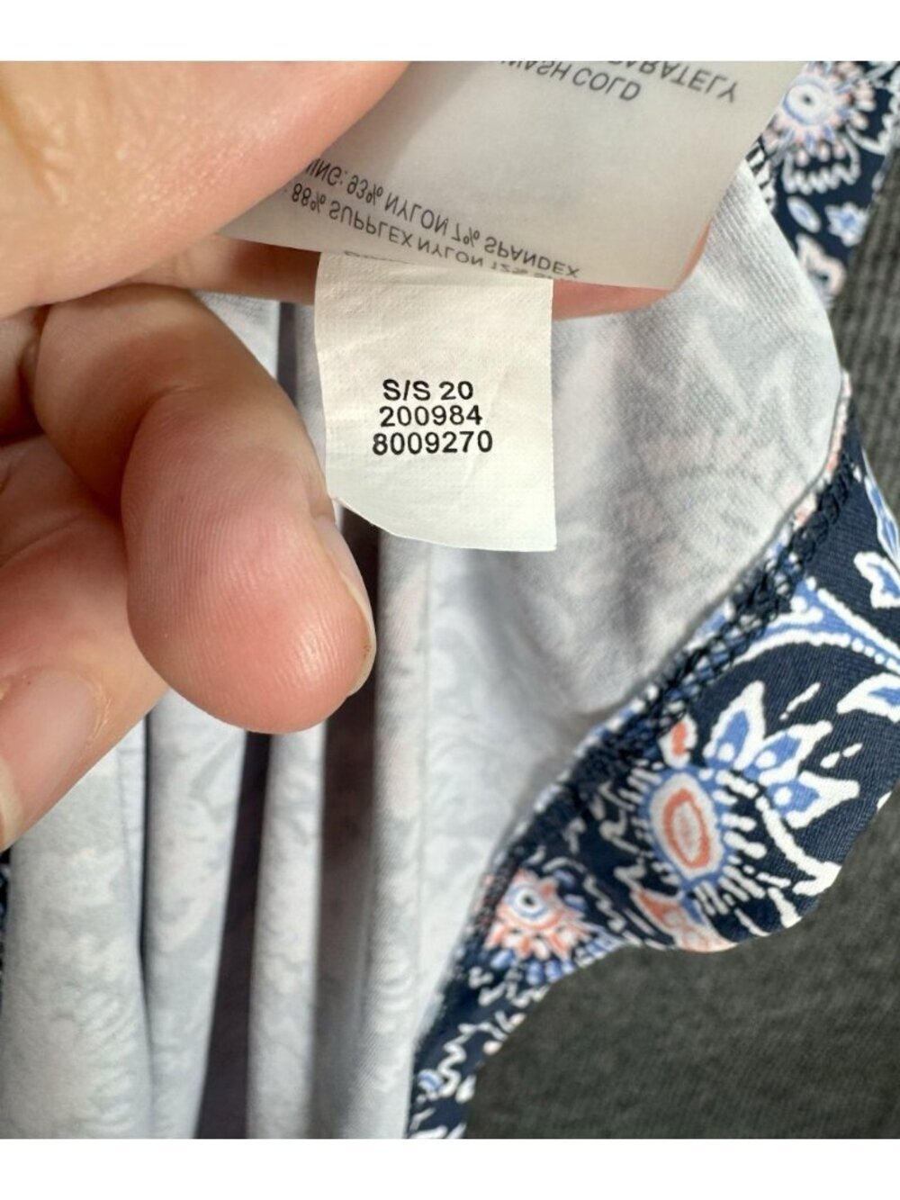 Title Nine Diamalete Dress Women M Blue Floral Athleisure Sleeveless V-Neck Mini - Picture 6 of 9